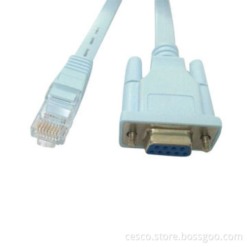 RS232 DB9 Serial to RJ45 Cat5 Ethernet Adapter Cable